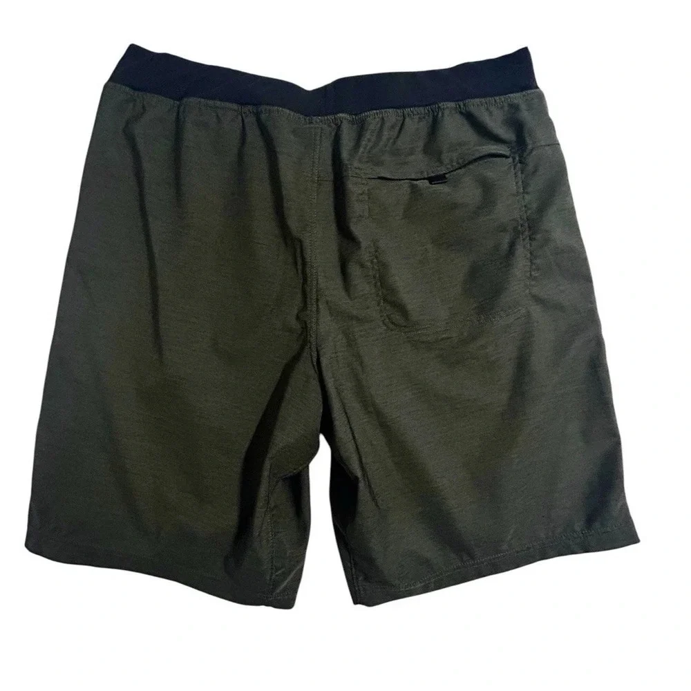 Prana‎ Peak To Creek Shorts Men's Size XL Performance Black Olive Green